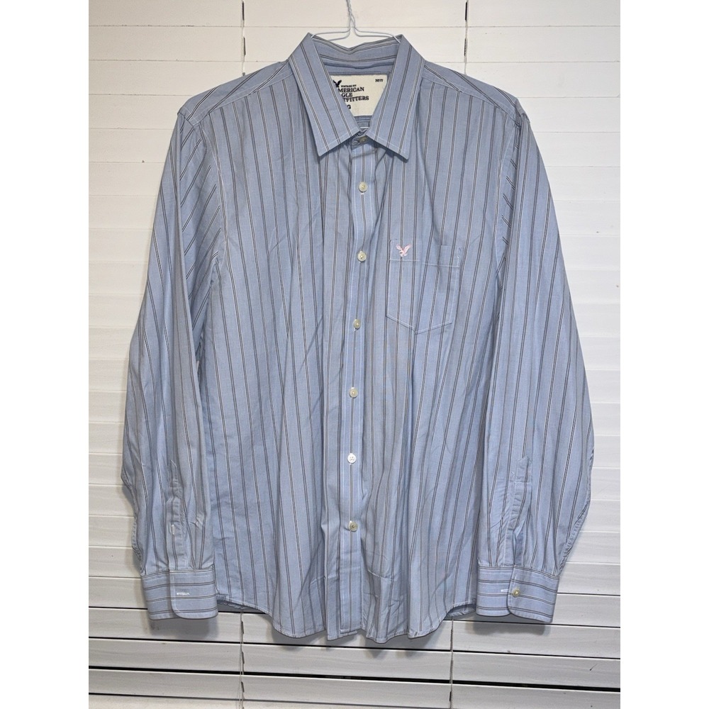 American Eagle Button Up Shirt Mens XL Dress Shirt Vintage AE Long Sleeve